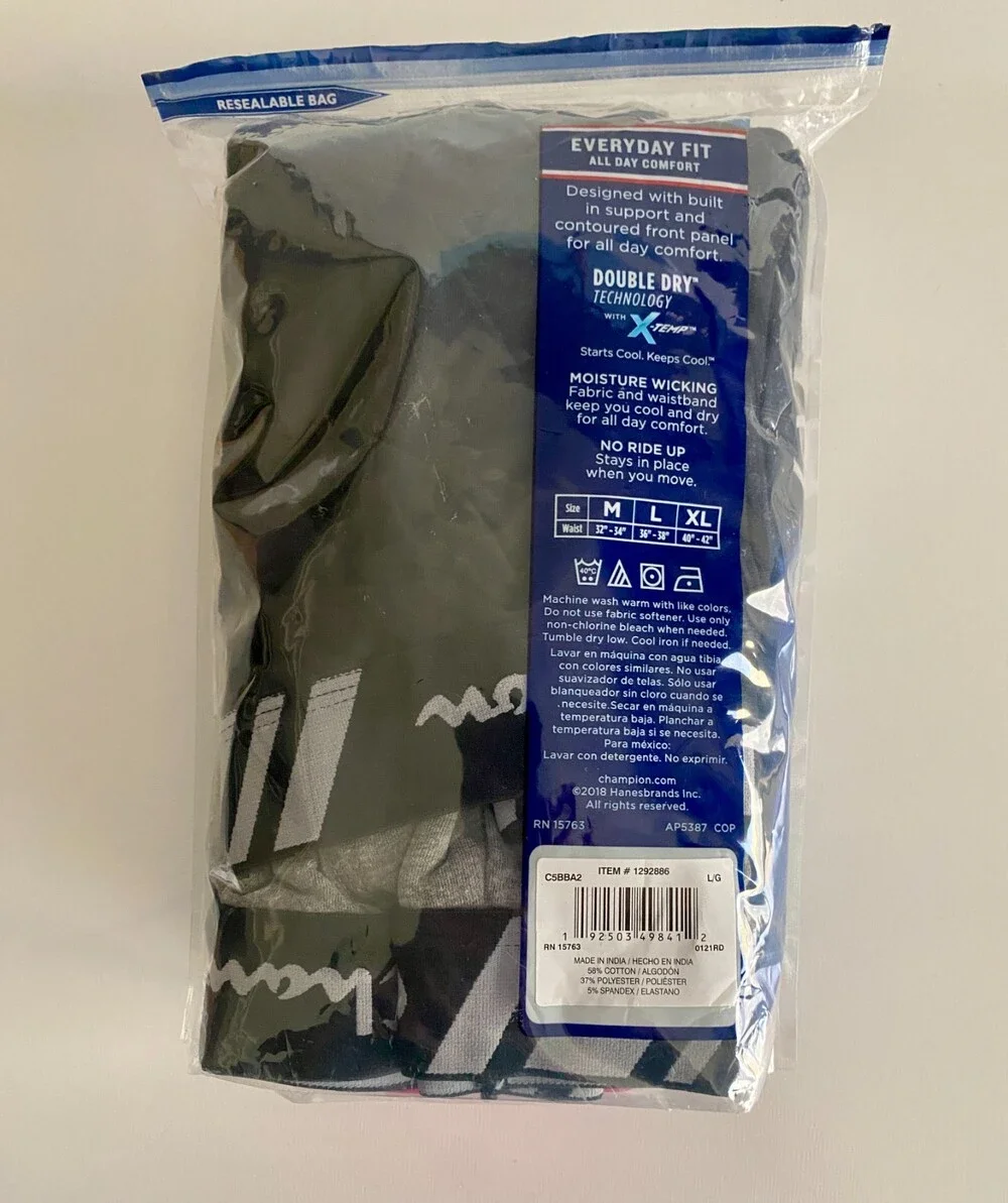 Champion Elite Men's Boxer Briefs 5-Pack Size L 36-38 Open Package Unused